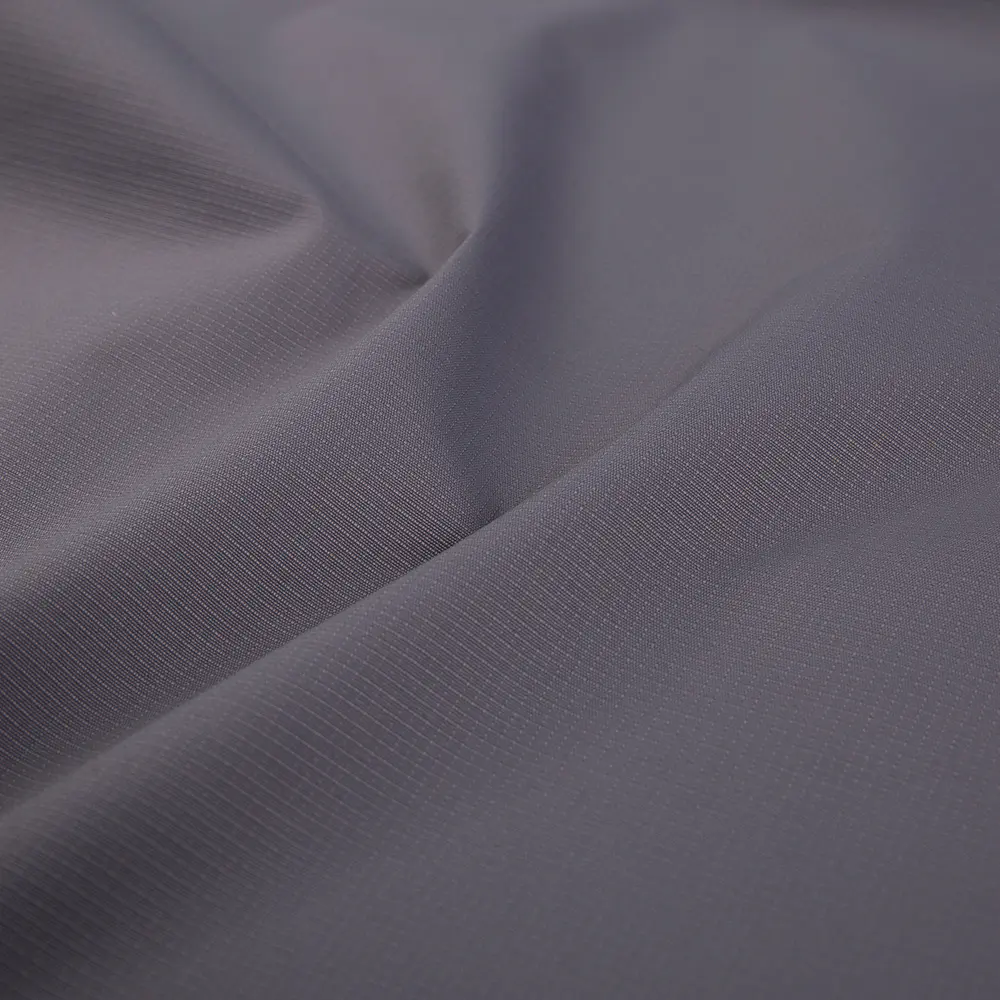 Ribstop nylon taslan fabric with milky pu coating